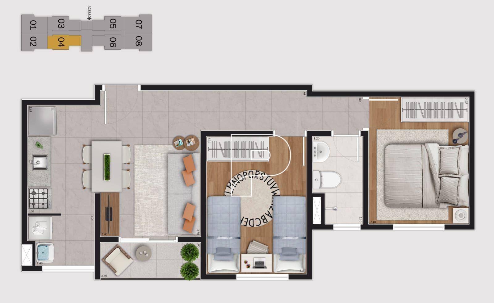 Apartamento, 2 quartos, 45 m² - Foto 4