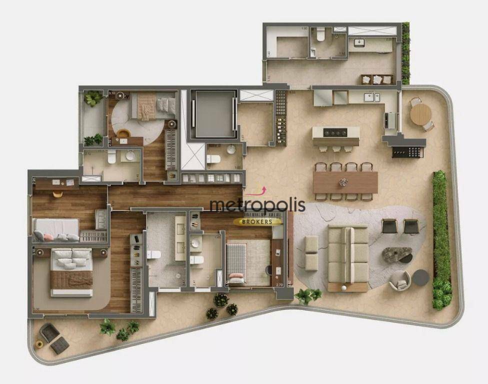 Apartamento à venda com 4 quartos, 225m² - Foto 30