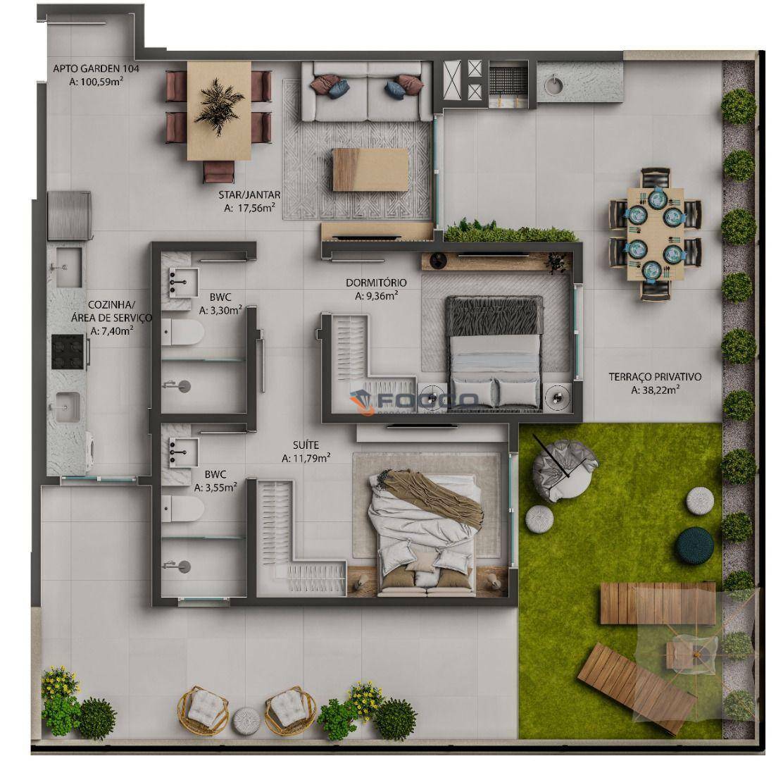 Apartamento à venda com 2 quartos, 100m² - Foto 21