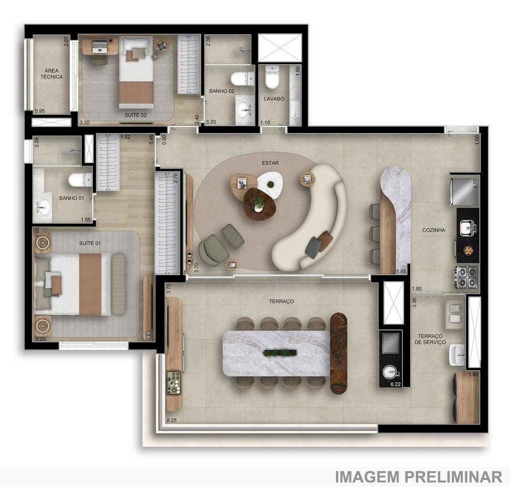 Apartamento à venda com 2 quartos, 79m² - Foto 21