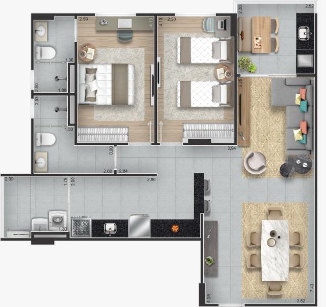 Apartamento à venda com 2 quartos, 81m² - Foto 37