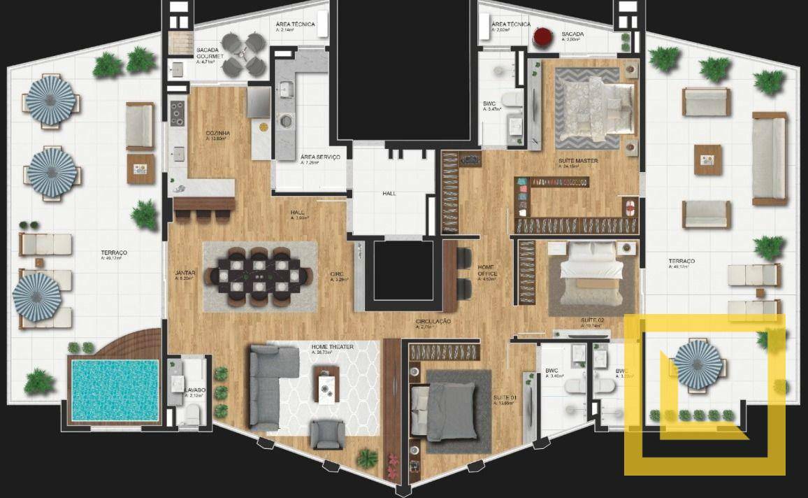 Apartamento à venda com 3 quartos, 149m² - Foto 21