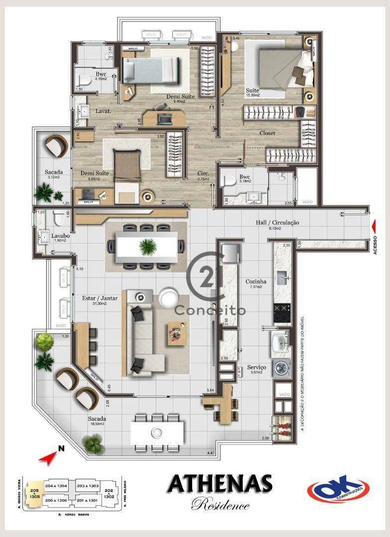 Apartamento à venda com 3 quartos, 134m² - Foto 21