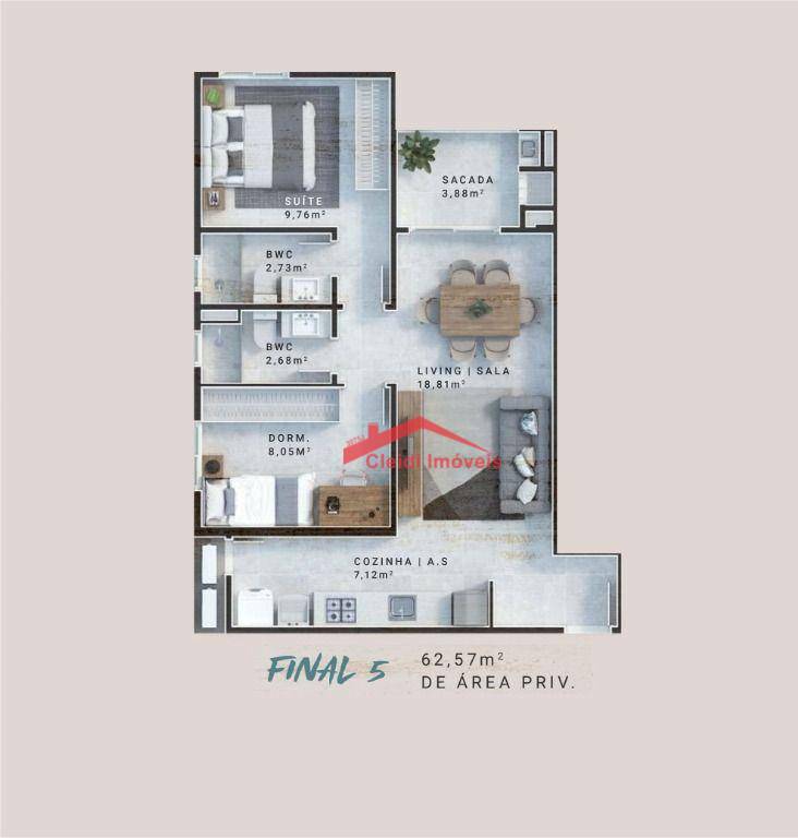 Apartamento à venda com 2 quartos, 58m² - Foto 18