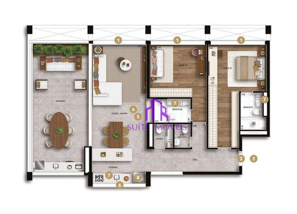 Apartamento à venda com 1 quarto, 127m² - Foto 25