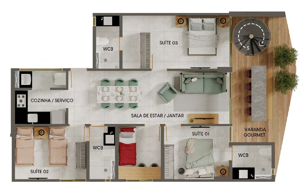 Apartamento à venda com 1 quarto, 6457m² - Foto 31