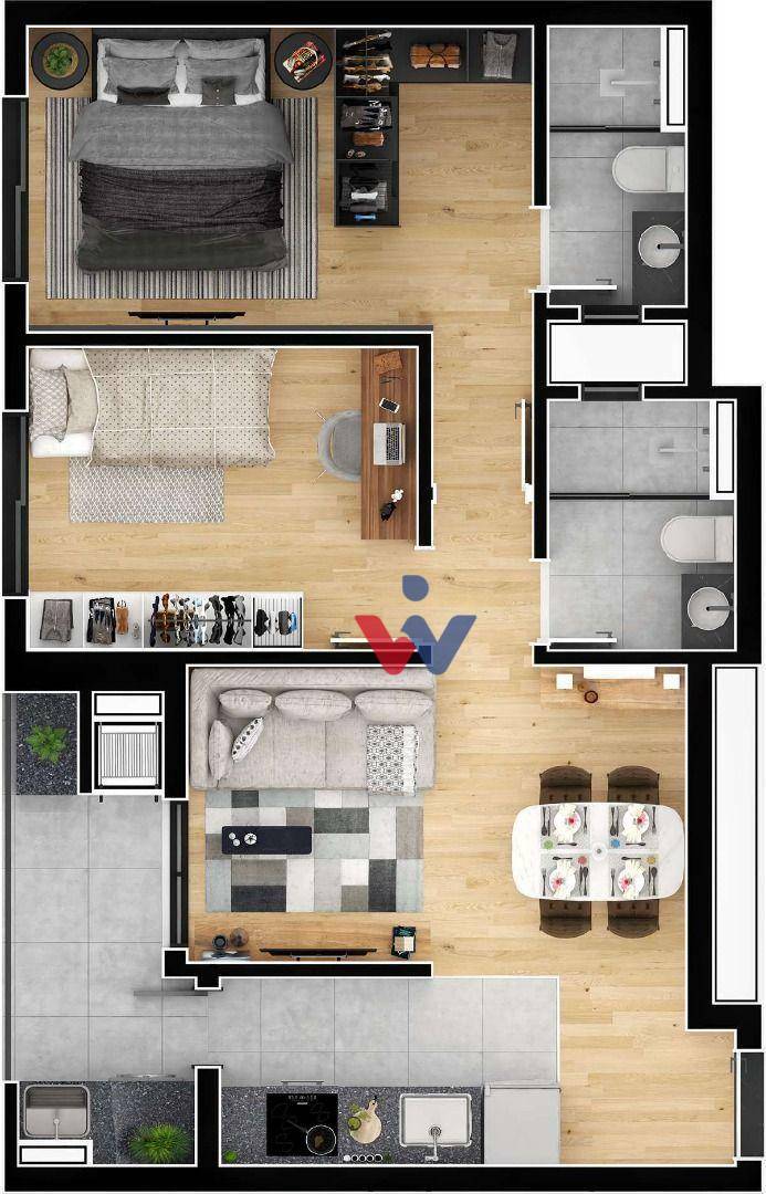 Apartamento à venda com 2 quartos, 56m² - Foto 23