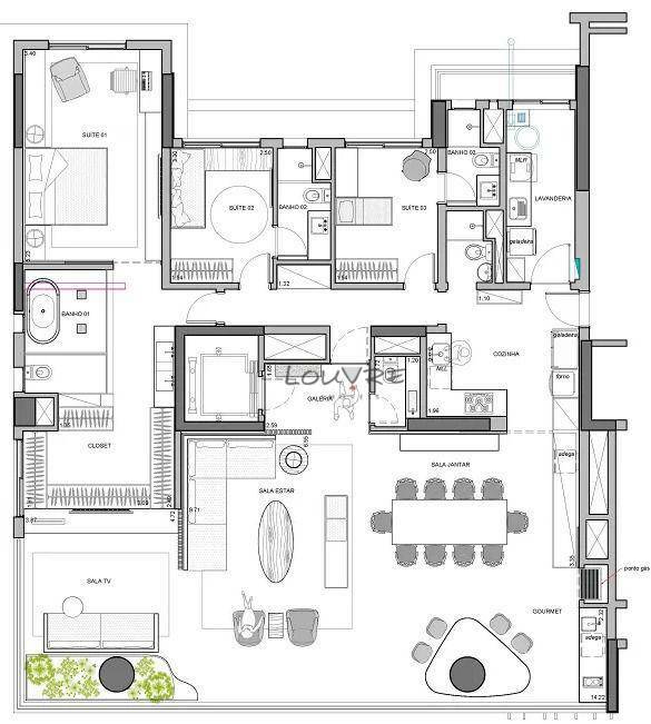 Apartamento à venda com 4 quartos, 210m² - Foto 18