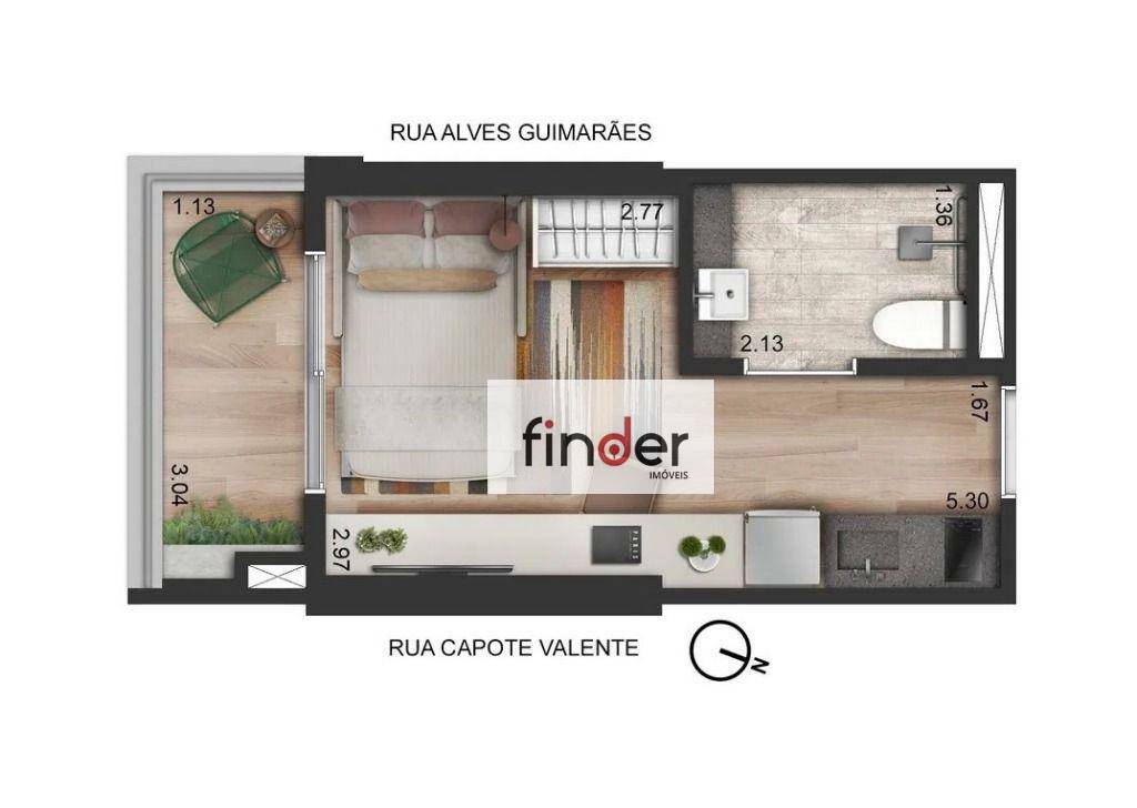 Kitnet e Studio à venda com 1 quarto, 22m² - Foto 10