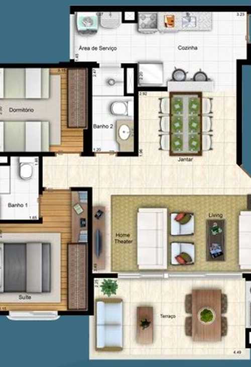 Apartamento à venda com 2 quartos, 80m² - Foto 7