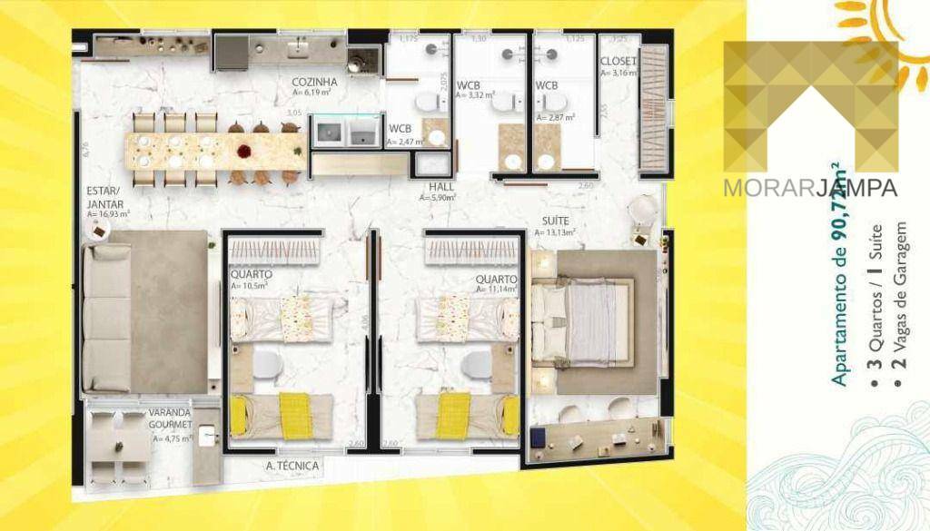 Apartamento à venda com 3 quartos, 90m² - Foto 11