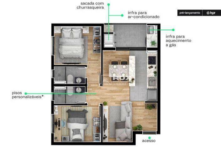 Apartamento à venda com 2 quartos, 53m² - Foto 17