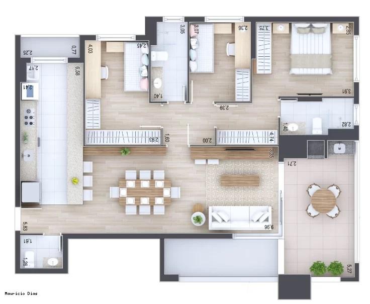 Apartamento à venda com 3 quartos, 100m² - Foto 6