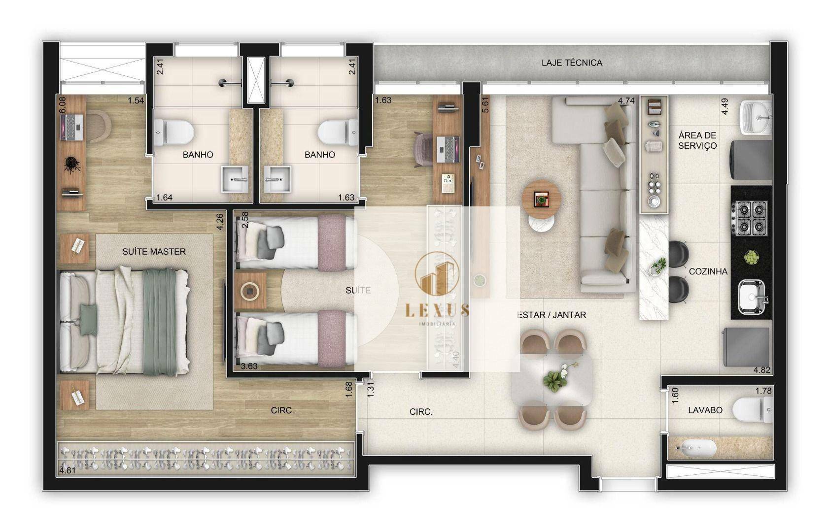 Apartamento à venda com 2 quartos, 74m² - Foto 14