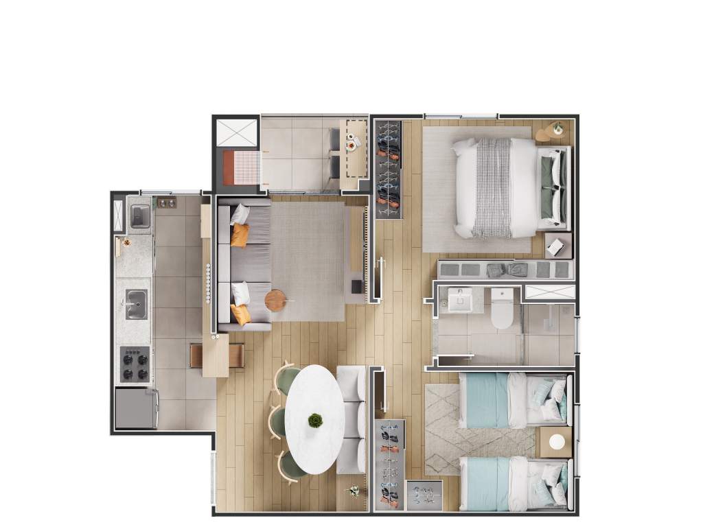 Apartamento, 2 quartos, 46 m² - Foto 23