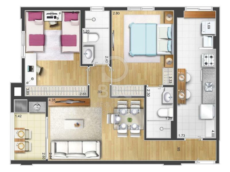 Apartamento à venda com 3 quartos, 81m² - Foto 28