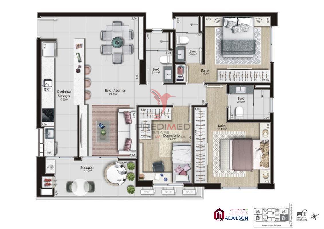 Apartamento à venda com 2 quartos, 84m² - Foto 20