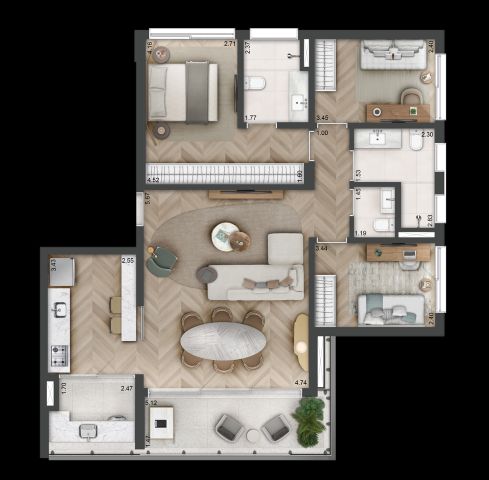 Apartamento à venda com 3 quartos, 111m² - Foto 5