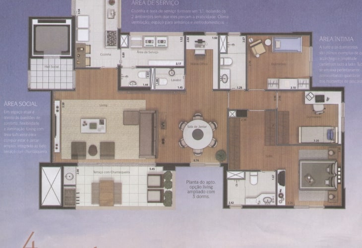 Apartamento à venda com 3 quartos, 121m² - Foto 5