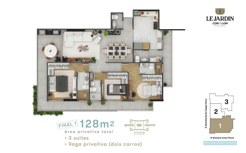 Apartamento à venda com 3 quartos, 128m² - Foto 12