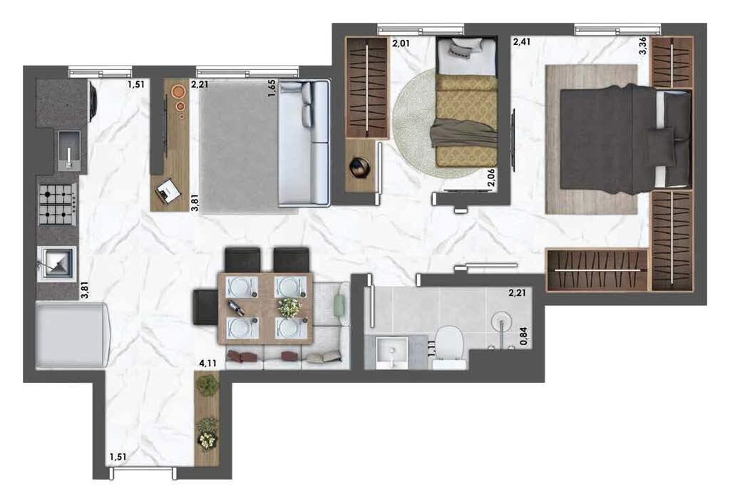 Apartamento à venda com 2 quartos, 47m² - Foto 13