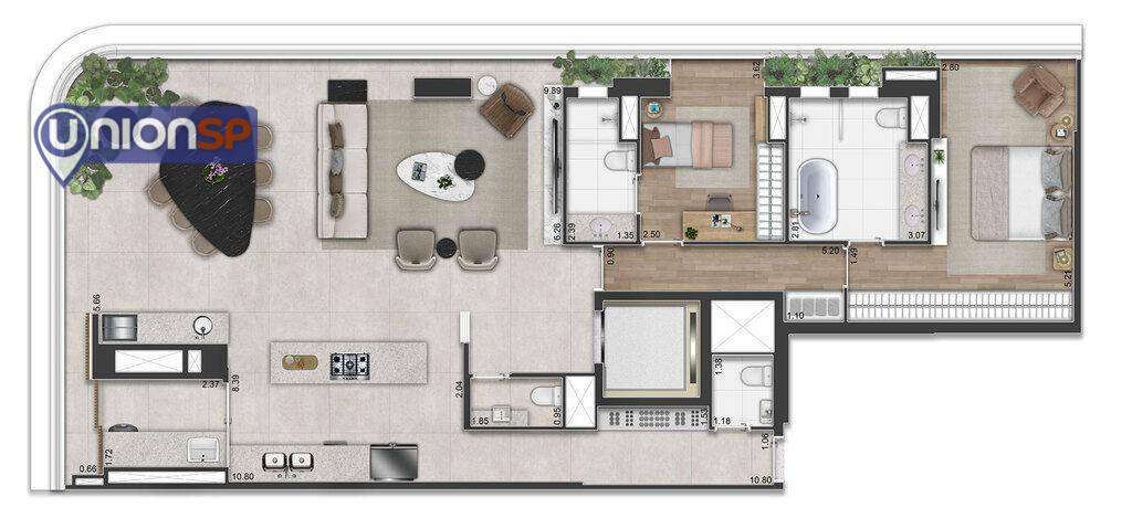 Apartamento à venda com 4 quartos, 193m² - Foto 9