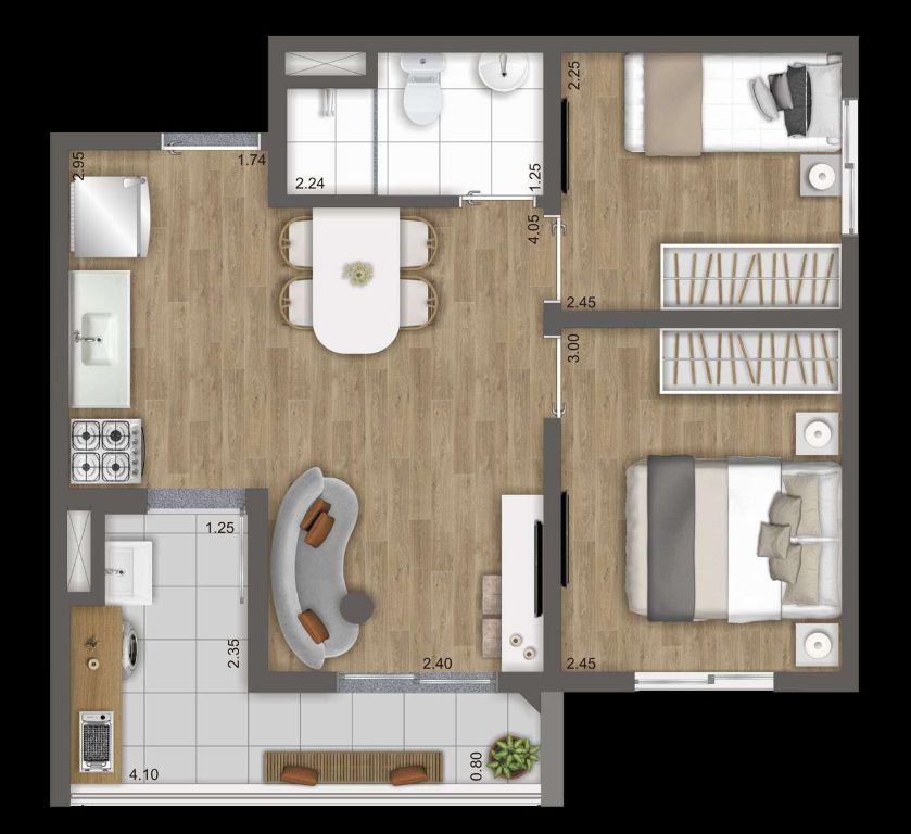 Apartamento à venda com 2 quartos, 46m² - Foto 19