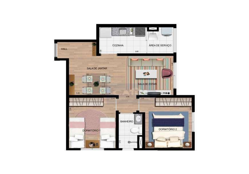 Apartamento à venda com 2 quartos, 46m² - Foto 29