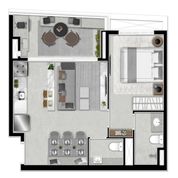 Apartamento à venda com 1 quarto, 49m² - Foto 6