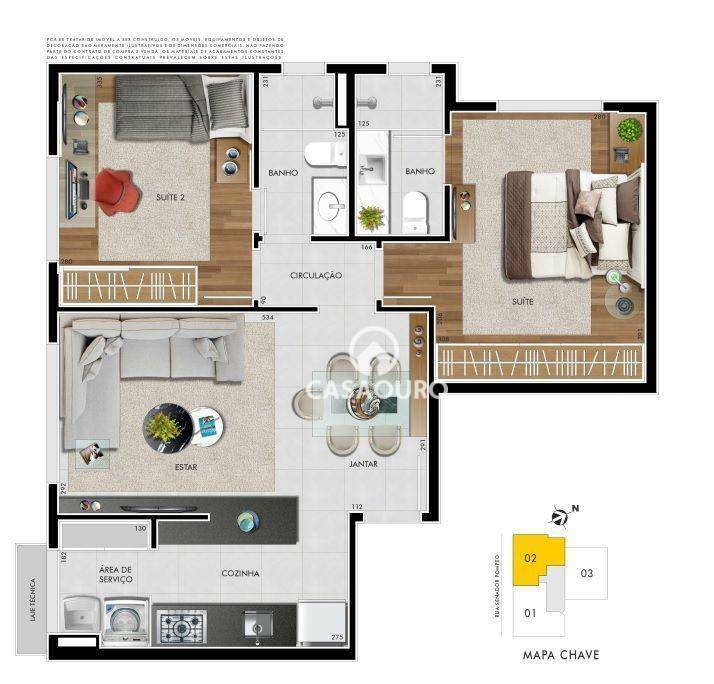 Apartamento à venda com 2 quartos, 60m² - Foto 15