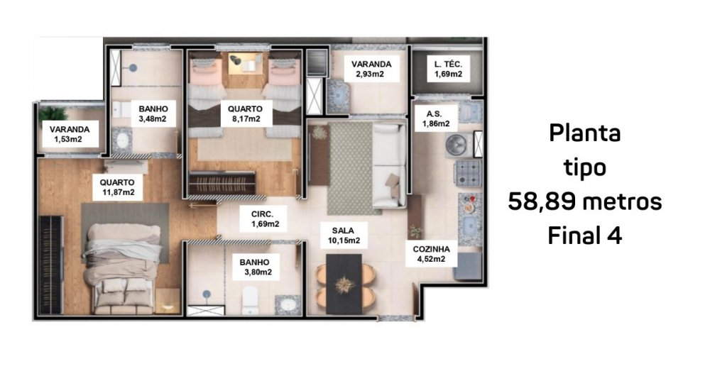 Apartamento à venda com 2 quartos, 59m² - Foto 27