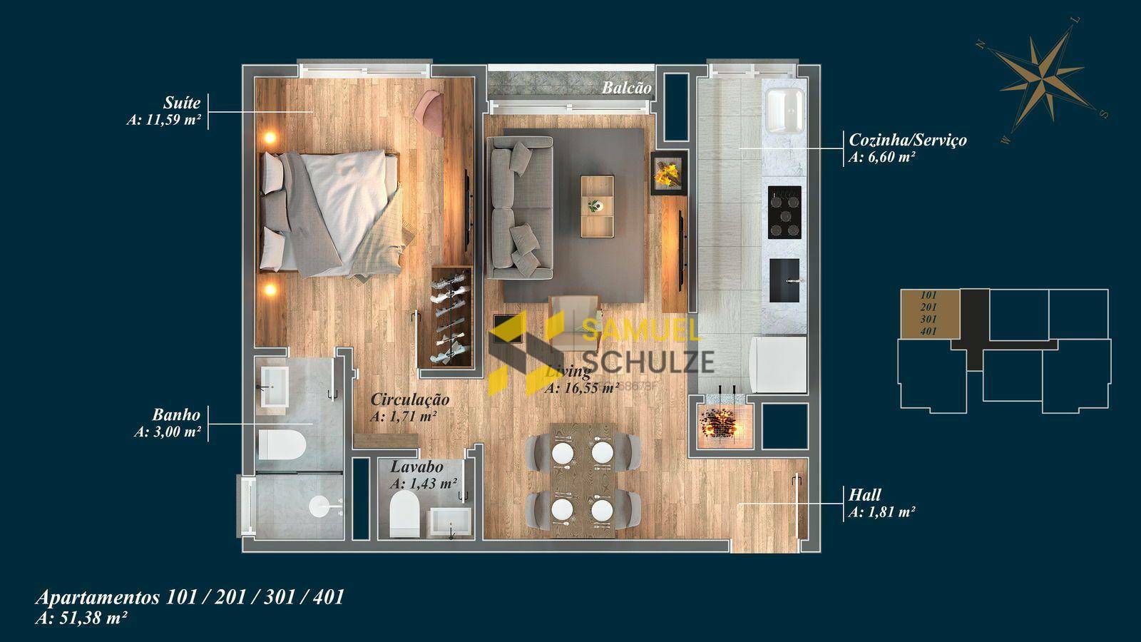 Apartamento à venda com 2 quartos, 77M2 - Foto 13