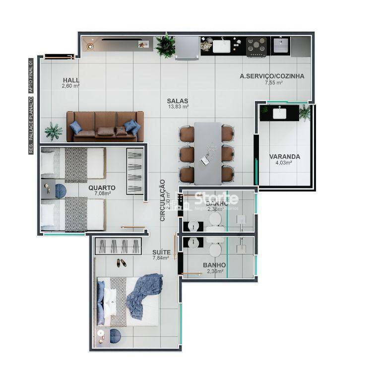 Apartamento à venda com 2 quartos, 73m² - Foto 18