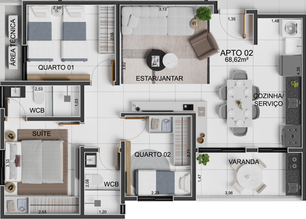 Apartamento à venda com 3 quartos, 70m² - Foto 17