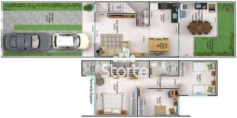 Casa à venda com 3 quartos, 103m² - Foto 2