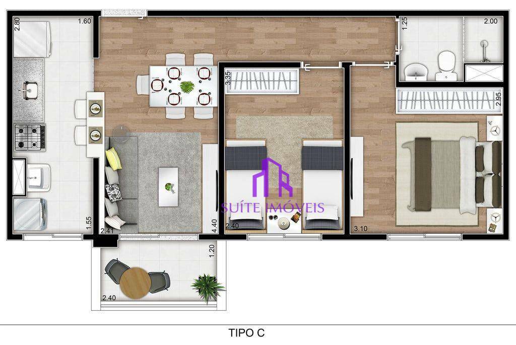 Apartamento à venda com 2 quartos, 49m² - Foto 15