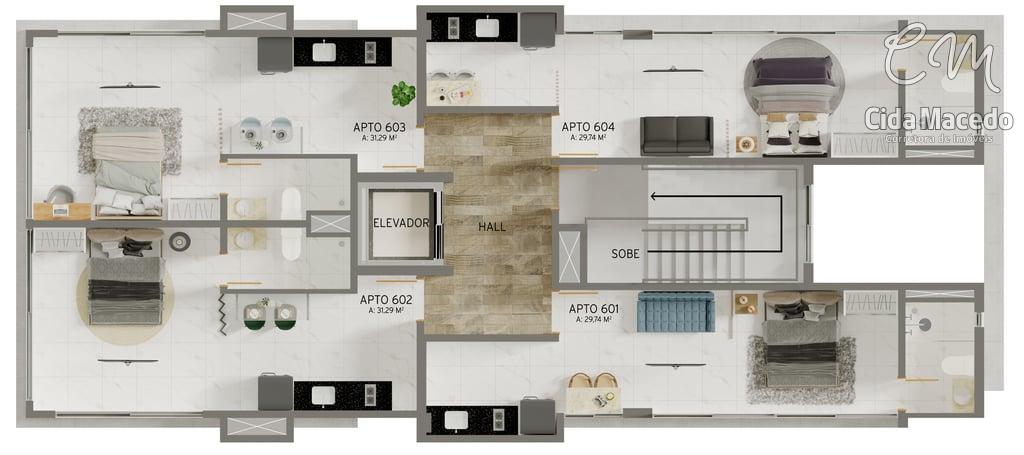 Apartamento à venda com 1 quarto, 35m² - Foto 12