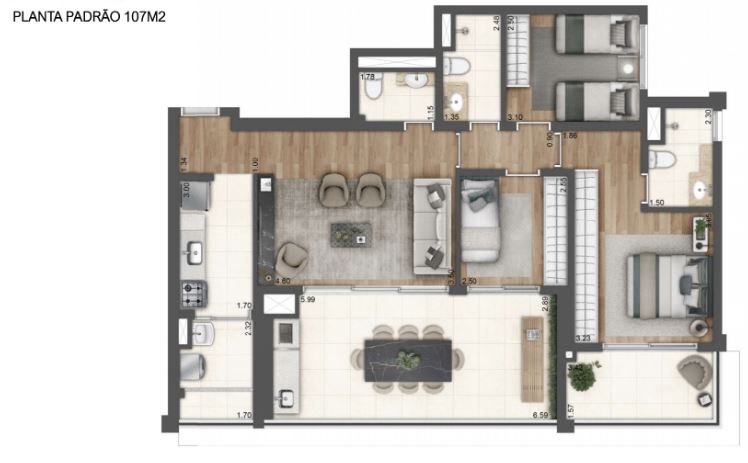 Apartamento à venda com 3 quartos, 106m² - Foto 9