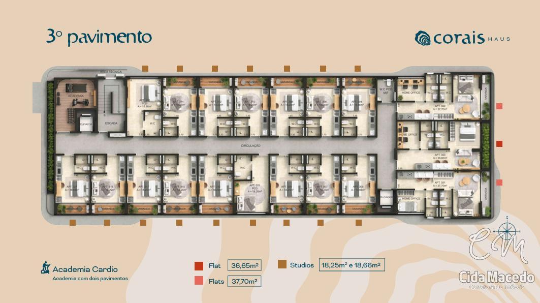 Flat/Apart Hotel à venda com 1 quarto, 37m² - Foto 28