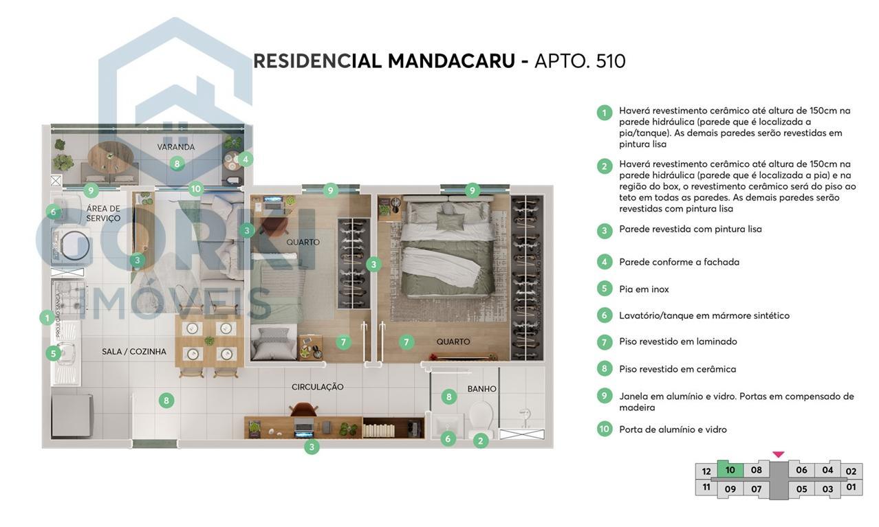 Apartamento à venda com 2 quartos, 36m² - Foto 12