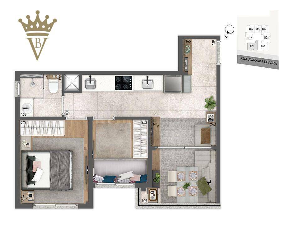 Apartamento à venda com 2 quartos, 41m² - Foto 11