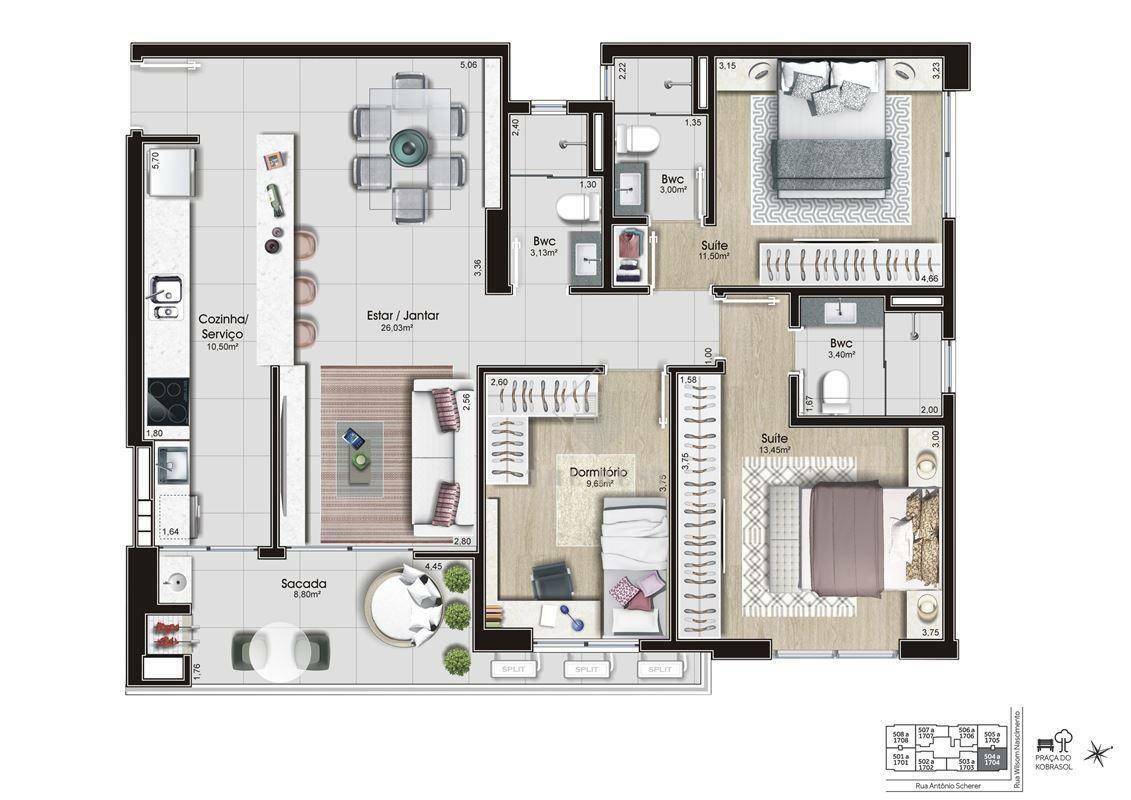 Apartamento à venda com 3 quartos, 103m² - Foto 20