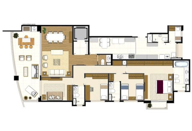 Apartamento à venda com 3 quartos, 185m² - Foto 4