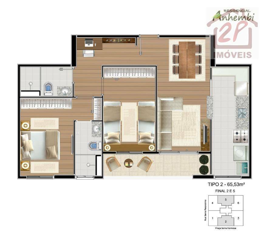 Apartamento à venda com 2 quartos, 70m² - Foto 2