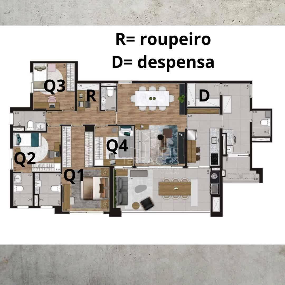 Apartamento para alugar com 3 quartos, 152m² - Foto 2