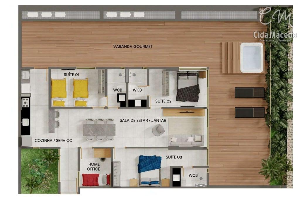 Flat/Apart Hotel à venda com 3 quartos, 136m² - Foto 41