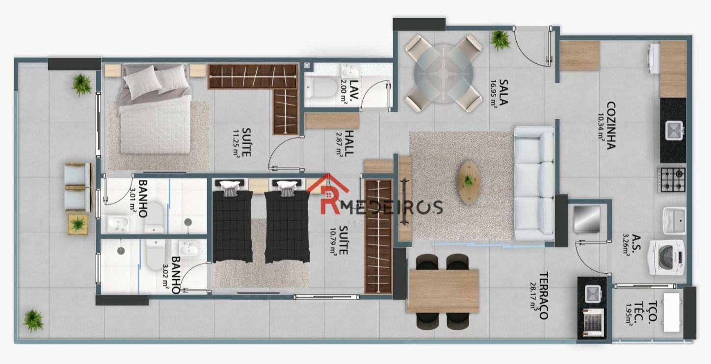 Apartamento à venda com 2 quartos, 103m² - Foto 32