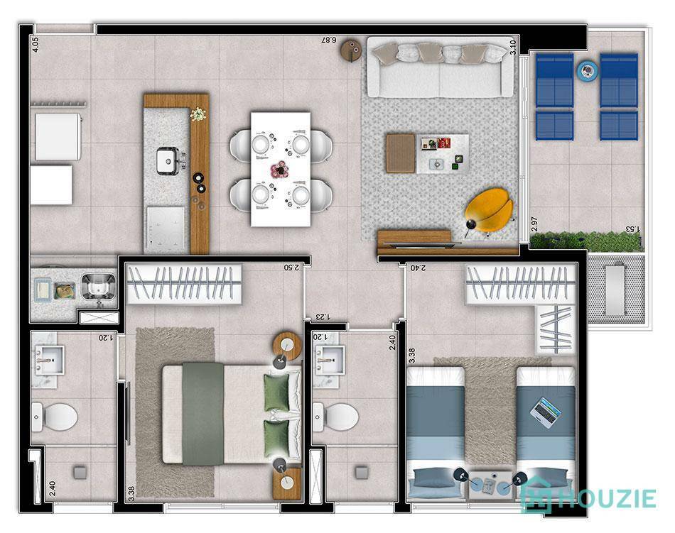 Apartamento à venda com 2 quartos, 54m² - Foto 14