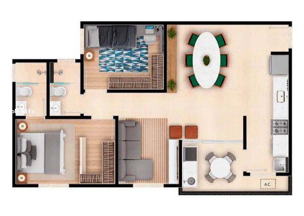 Apartamento à venda com 2 quartos, 69m² - Foto 5