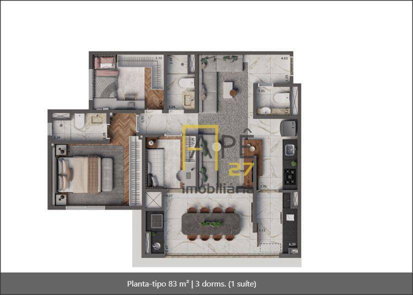 Apartamento à venda com 2 quartos, 69m² - Foto 15